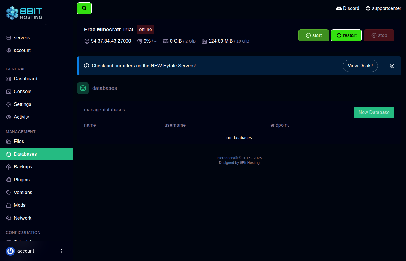 Panel screenshot